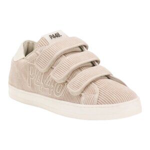 P448 Made In Italy Leather John Velvet Three Strap Sneakers Size Various